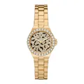 Produktbild: Michael Kors Lennox Uhr für Damen, Quarzwerk mit Edelstahl- oder Lederarmband, Goldton und schwarzer Glitter, 30MM