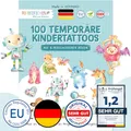 Produktbild: Papierdrachen 100 besonders hautfreundliche Kindertattoos - Tattoos Roboter und Monster - für Kinder - für Jungen und Mädchen - geprüft & made in Germany - Set 30