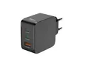 Produktbild: HAMA 2XC 2x USB-C, 1x USB-A Schnellladegerät Universal 65 W, Schwarz