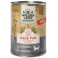 Produktbild: 6x400 g Wildes Land PUR Adult Nassfutter für Hunde - Kalb mit Distelöl