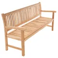Produktbild: DIVERO 3-Sitzer robuste Gartenbank massiv Teak Holz Natur Handarbeit 180 cm