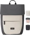 Produktbild: LARKSON Rucksack Damen Klein Beige Schwarz – Ronja – Moderner Tagesrucksack mit Laptopfach für Uni und Stadt – 10 l – Langlebig – Wasserabweisend