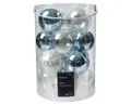 Produktbild: Kaemingk Weihnachtsbaumkugel, Weihnachtskugeln Glas 8cm 16 Stück - Eisblau / Weiß Mix