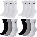 Produktbild: Nike Socken Herren Damen Lang Weiß Grau Schwarz Tennissocken 12 Paar Sportsocken
