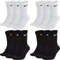 Produktbild: Nike Socken Herren Damen Lang Weiß Grau Schwarz Tennissocken 12 Paar Sportsocken