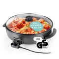 Produktbild: GOURMETmaxx elektrische Partypfanne Multipfanne Pizzapfanne XXL 40cm mit Deckel