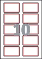 Produktbild: Avery Zweckform Etiketten Etiketten Inkjet/Laser/Kopier 80,0x50mm weiß/roter Rand VE=20 Blatt