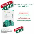 Produktbild: Microsoft Office 365 Family (6 User / 1 Jahr) PC / MAC - Office 365 Box Ware
