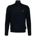 Produktbild: GANT Herren Pullover mit Zip-Kragen - CLASSIC COTTON HALF ZIP, Strickpullover, Baumwolle Blau XL