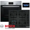 Produktbild: BOSCH Gasherd-Set Gas Herd Autark Bosch Teleskopauszug Backofen Umluft + GAS Kochfeld, mit 1-fach-Teleskopauszug