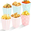 Produktbild: Siumir Popcorn Tüten 48 Stück, Rosa und Blau Kleine Popcorntüte Party Papiertüte