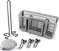 Produktbild: Siemens Spülhilfe-Set SZ73000 | 4-teiliges Geschirrspüler Zubehör | Flaschenhalter, Sprühkopf, Besteckkorb | grau