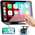 Produktbild: Olvy CarPlay Display - Wireless Android & CarPlay Box, Rückfahrkamera - 7 Zoll Touchscreen Auto Display mit GPS-Navigation, Wi-Fi, Bluetooth, Android Auto usw.