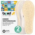 Produktbild: biped 2 Paar Kinder Lammwoll Natur Latex Wintersohlen - zum Zuschneiden z2738