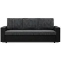 Produktbild: Sofa, Schwarz, Schwarz, Textil, 3-Sitzer, 220x92x92 cm, Wohnzimmer, Sofas & Couches, Sofas, 3-Sitzer Sofas