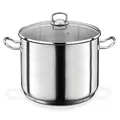 Produktbild: GSW Profi-Jumbotopf – hochwertiger Kochtopf mit Deckel, ideal für Familien und Gastronomie, großer XXL-Topf für Suppe, Nudeln und Eintopf – Edelstahl, 28 cm, 15 Liter, Silber