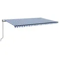 Produktbild: vidaXL Markise Automatisch Einziehbar 500x350 cm Blau und Weiß