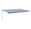 Produktbild: vidaXL Markise Sonnenschutz Automatisch Einziehbar 500x350 cm Blau und Weiß