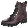 Produktbild: Schnürstiefelette REMONTE, Damen, Gr. 39, rot (dunkelrot), Leder, used, Schuhe Schnürstiefelette, Blockabsatz, Stiefelette, Schnürboots, Flats im Used Look