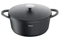 Produktbild: TEFAL TRATTORIA E21853 Schmortopf| Aluguss | Gussdeckel | Antihaft-Beschichtung| gute Wärmespeicherung | für Schmorgerichte | Silikon Griffschutz inkl.| Bratentopf | induktionsgeeignet|Schwarz, 28cm