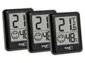 Produktbild: TFA Digitales Thermo-Hygrometer 30.5060.01.03, 3 Stück, schwarz