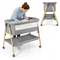 Produktbild: Moby-System Babybett Reisebett mit waschbarer Matratze grau für Babys 0-6 Monate