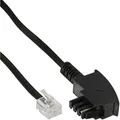 Produktbild: Vivanco 2 adriges Telefonanschlusskabel 6 m (TAE-F Stecker - RJ 11 Stecker) schwarz