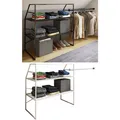 Produktbild: VCM Metall Kleiderschrank offener Schrank begehbarer Dachschrägen Regal Maße ca. B. 100 x H. 100 x T. 50 cm - Disal