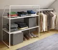 Produktbild: VCM Metall Kleiderschrank |offener Schrank | begehbarer |Dachschrägen Regal | Maße ca. B. 100 x H. 100 x T. 50 cm - Disal