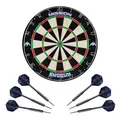 Produktbild: Mission Darts Shogun Dartscheibe Set | Endurance Round Wire Sisal Dartscheibe Set inkl 2 Sets Steeldarts