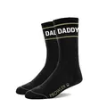 Produktbild: Prowler RED Daddy Socks - Schwarze Crew-Socken mit weißem Statement-Band | Bequeme Baumwollmischung, Größe 39-45