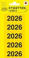 Produktbild: AVERY Zweckform 43-226 Jahreszahlen Aufkleber 2025 selbstklebend (60x24 mm, 100 Jahreszahl-Etiketten mit Aufdruck 2025, optimal für Ordner, absolut blickdicht, permanent haftend) 20 Bogen, gelb