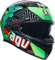 Produktbild: Motorradhelm Integral AGV K3 ECE22.06 Multi Kamaleon Black Green Red SZ-XS