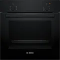 Produktbild: Bosch HBF010BA1 Serie 2 Einbaubackofen 60cm Schwarz 3D-Heißluft 5 Beheizungsarten Schnellaufheizung