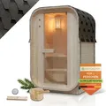 Produktbild: Artsauna Fasssauna Nolvik S für 1 bis 2 Personen, mit 3,6 kW Ofen & Zubehör für Garten, Cube Design