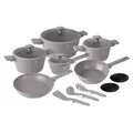 Produktbild: Berlinger Haus 15-teiliges Kochgeschirrset - Geschmiedetes Aluminium mit TitanPro Antihaftbeschichtung, fr alle Kochbereiche geeignet, inkl. Pfanne... - Grau