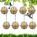 Produktbild: 8 Stück Meißenknödelhalter Vogelfutterstation, Metall Vogelfutterspender zum Aufhängen, Meisenknödelhalter zum Aufhängen, Vogelfutterstation Futterspender für Wildvögel Garten