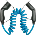 Produktbild: KM EVC04-050B - Typ 2 Kabel, für E-Fahrzeuge, 22 kW, 5,0 m, Spiralkabel
