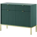 Produktbild: Ravio Kommode, Gold, Dunkelgrün, Holzwerkstoff, 4 Fächer, 2 Schubladen, 104x83x39 cm, Wohnzimmer, Kommoden & Sideboards, Kommoden