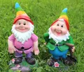 Produktbild: LB H&F 2er Set Gartenzwerge Dekofigur lustige Zwerge Gartendeko Figur LGBTQ Deko Pride Regenbogen - wetterfest - frostsicher Gartenzwergeset außen (Zwergenpaar)