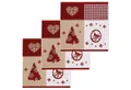 Produktbild: Kracht Geschirrtuch Winterstimmung, (Set, 3-tlg., Set), 3er Pack Frottee Küchenhandtücher (3 Stück), ca.50x50cm Baumwolle