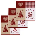 Produktbild: KRACHT 3er Pack Frottee Küchenhandtücher Winterstimmung ca.50x50 cm Baumwolle