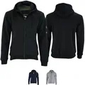 Produktbild: BULLDT Herren Motorrad Hoodie mit 4 CE-Protektoren 100% Aramid-Futter Schutz Kapuzenpullover - Motorradhoodie als Sommer Motorradjacke & 360° Schutzjacke - 2 Zipper-Taschen Bikerjacke Schwarz - 62