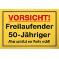 Produktbild: DankeDir Freilaufender 50 Jähriger  30 x 20 cm Schild  Geburtstagsdeko Gesche...