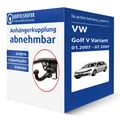 Produktbild: Brink Anhängerkupplung abnehmbar für VW Golf V Variant Typ 1K5 AHK