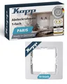 Produktbild: PARIS 1-fach Abdeckrahmen in Arktis-Weiß - 10 Stück - 83 x 83 x 9,5 mm - Rahm...