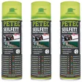 Produktbild: Petec 3x Seilfett Drahtseilfett Zahnradfett Kettenfett Gleitfett Spray 500ml