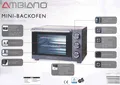 Produktbild: AMBIANO Mini Backofen 1200W Pizza Umluft Miniofen Ofen Garraumvolumen 15 L Timer