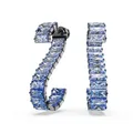 Produktbild: Swarovski Matrix Ohrringe, Baguette-Größe, Blau, Ruthenium, One Size, Kristall, Cubic Zirkonia, One Size, Kristall, Zirkonia