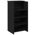 Produktbild: vidaXL Empfangstheke Schwarz 55x50x103,5 cm Holzwerkstoff, Empfangstresen, Salon Empfangstheke, Kassentheke, Empfangstisch, Büro Empfangstheke